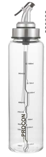 Borosilicate glass oil despenser